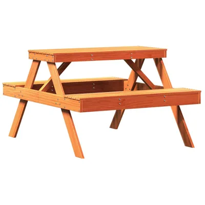 Obrázok produktu pre Piknikový stôl voskovohnedý 105x134x75 cm borovicový masív