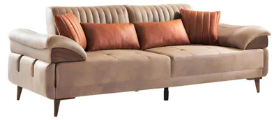 Produktbild von Sofa 3 Sitzer Ledersofa Couch Wohnlandschaft Garnitur Design Modern Sitz