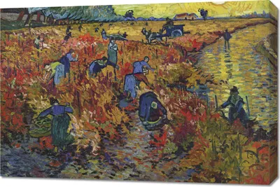 Immagine prodotto di Quadro 90x60 cm The Red Vineyard, Van Gogh Vintage per il salotto