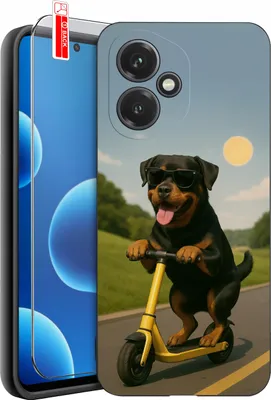 Productafbeelding van Hoesje voor Honor 400 met hondmotieven + beschermglas 9H