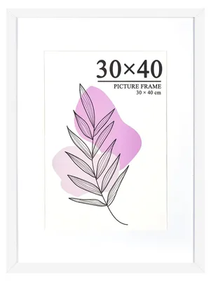 Productafbeelding van Witte fotolijst met acrylglas, 30 x 40 cm, inclusief passe-partout
