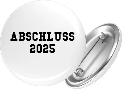 Produktbild von Huuraa Button Abschluss 2025 Schulabschluss 25mm rund mit Sicherheitsnadel Ansteckbutton Geschenkidee