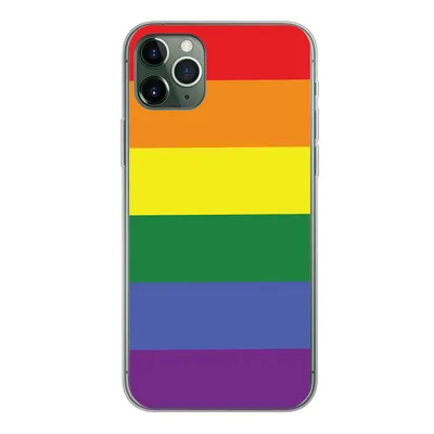 Produktbild von MuchoWow® Handyhülle Schutzhülle Hülle für iPhone 11 Pro Max Regenbogen - Stolz - Regenbogenfahne Silikon Softcase Handy Hülle - Schutz