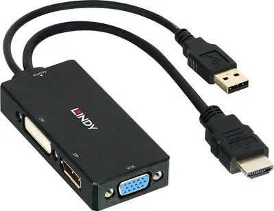Immagine prodotto di Convertitore Lindy da HDMI a DisplayPort, DVI e VGA