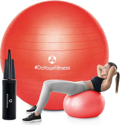 Produktbild von #DoYourFitness Gymnastikball Ballpumpe Fitness Sitzball 55cm - 85cm Anti-Burst Yoga Pilates Gym Büro Fitnessball Balance Core-Training Schwangerschaft