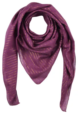 Produktbild von Baumwolltuch lila purpur Lurex gold quadratisches Tuch