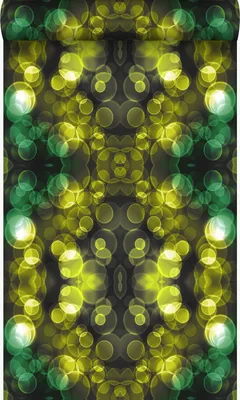 Produktbild von Origin Wallcoverings Tapete Kaleidoskopmuster Gelb und Grün 53 cm x 10.05 m