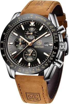 Produktbild von Uhren Herren Analog Quarz Chronograph Herrenuhren 30M Wasserdicht Leuchtende Datum Armbanduhr Lässig Business Designer Uhren Klassische Elegantes