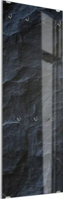 Produktbild von DEQORI Kleiderhaken aus Glas 50x125 cm 'Schieferfassade' Wand Garderobe Paneel Haken