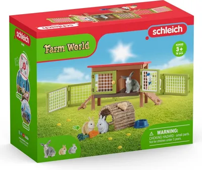 Productafbeelding van Schleich® 42420 Schleich® Farm World 42420 Kaninchenstall Spielfiguren-Set