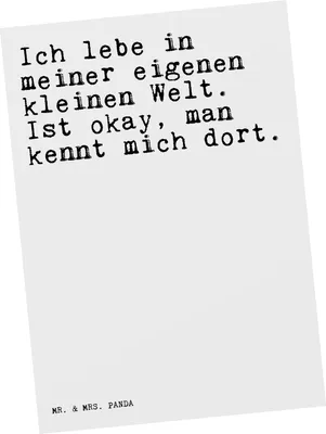 Produktbild von Mr. & Mrs. Panda Postkarte Ich lebe in meiner... - Weiß - Geschenk, Ansichtskarten, Sprüche, Freundin, witzig, Realität, Ansichtskarte, Spruch. lustig, Postkarten