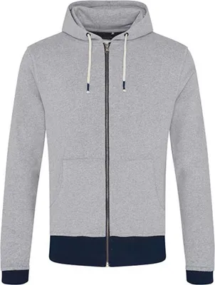 Produktbild von Ecologie EA051 | Herren Okavango Zoody / 70 % Regenerierte Baumwolle - Farbe: Heather Grey/Navy - Größe: S