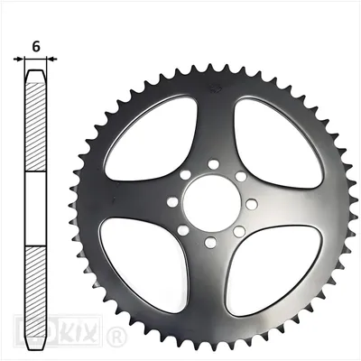 Image de Pignon IGM 420, 44.2mm, 8 trous, 52 dents pour Yamaha DT50R