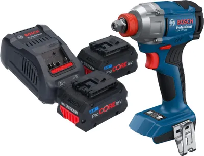 Immagine prodotto di Avvitatore a impatto a batteria Bosch GDX 18V-285 Professional 18 V 285 Nm 1/4'' Brushless + 2 batterie ProCORE da 8,0 Ah + caricabatterie