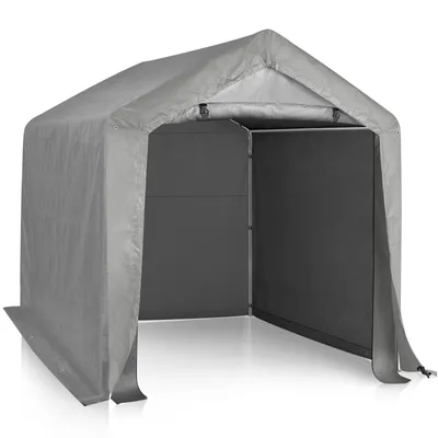 Image de FCH 180X180X205CM Abri de jardin en film plastique Tente de garage Carport Garage à vélos Tente de stockage en film plastique Abri de jardin Abri d'outils