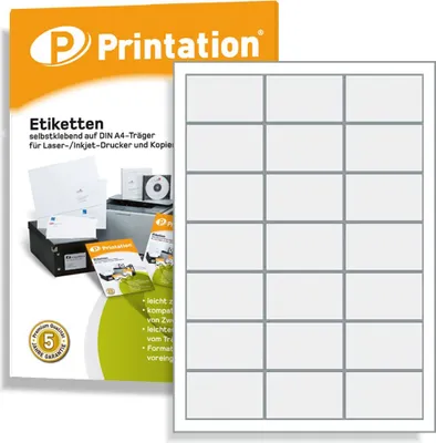 Herma Etiketten A4 Etiketten A4, 64,6 X 33,8 Mm – 100 Blatt Mit 2400 Aufklebern, Weiß Papieretiketten A4