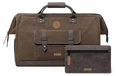 Produktbild von CABAIA Reisetasche mit Laptopfach Adventurer Waxed Baumwolle Duffle Bag Soyo dunkelbraun