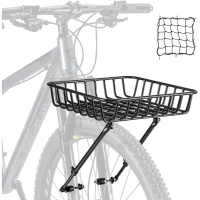Produktbild von Fahrradkorb mit Front-Gepäckträger Aluminium Große Kapazität Verstellbar 10 kg Traglast