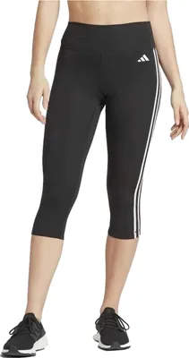 Produktbild von adidas 3/4 Leggings Damen im 3 Streifen Design, Farbe:Schwarz, Größe:M