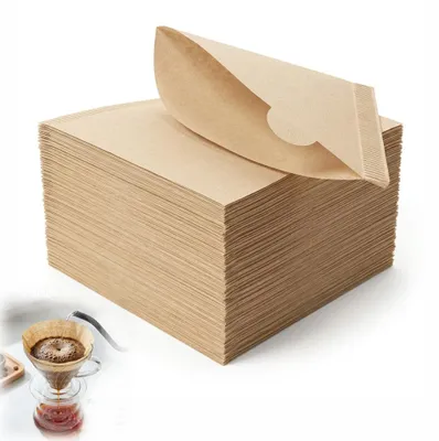 Kaffeefilter Größe 2, 200 Stück, V-Form, ungebleicht
