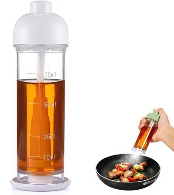 Produktbild von 100ml Ölsprühflasche, Oil Spray Bottle mit Sprühfunktion nach unten und Ausgießer, für Heißluftfritteuse, Küche, Kochen, Braten, Salat, Grill & BBQ
