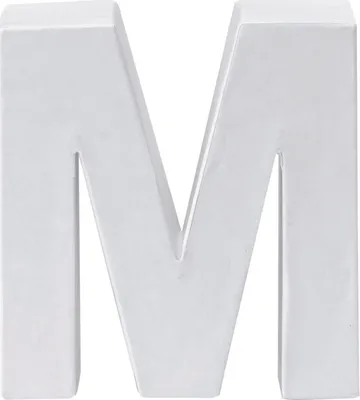 Produktbild von GLOREX Papp-Buchstabe M, Braun, 10 x 9 x 3,5 cm