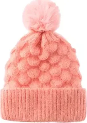 Produktbild von Stylische rosa Mütze LO-21559 mit Pompom KP21559