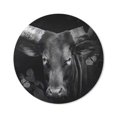 Produktbild von MuchoWow® Mauspad Mousepad Tiere - Kuh - Dschungel - Schwarz - Weiß 50x50 cm - Mousepads - Maus Mat - Pad - Mausunterlage - Vinyl