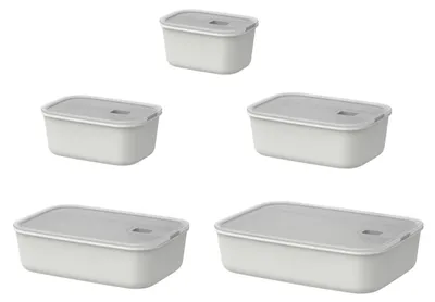Produktbild von Mepal - Frischhaltdosen set 5 teilig EasyClip - 5.9 l - Nordic white