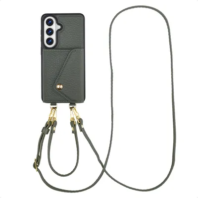 Image de Selencia Sera Étui pour téléphone avec cordon et porte-cartes pour Samsung Galaxy S26 - Vert sauge