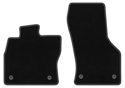 Obrázek produktu pro Přední velurové koberce pro: Skoda Octavia III 2012-2020 (liftback/sedan/kombi) – 2 ks, černé, na míru – Wielganizator BASIC