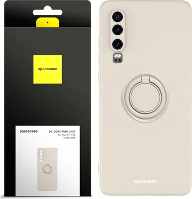 Immagine prodotto di Custodia in silicone SPACECASE Custodia ad anello in silicone per Huawei P30 Beige