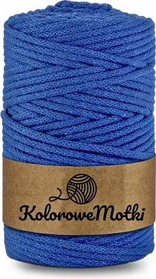 Produktbild von Baumwollkordel mit einem Kern 100m 3mm Dunkelblau | Makramee Garn, Häkelkordel, Baumwollkordel mit Polyesterkern, Textilgarn