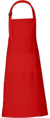 Produktbild von Kochschürze für Damen und Herren, 69 x 89 cm, Baumwolle, 3 Taschen, Rot