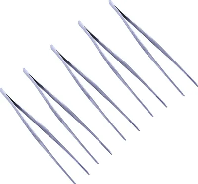 Produktbild von AcMax 5 Stück Backpinzette Kochpinzette 30cm lang Küchenpinzette Grillpinzette Grillzange Edelstahl Pinzette