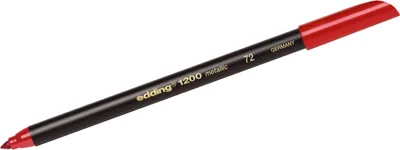 Immagine prodotto di Penne in fibra edding 1200 colourpen 1mm rosso metallizzato confezione da 10 pz