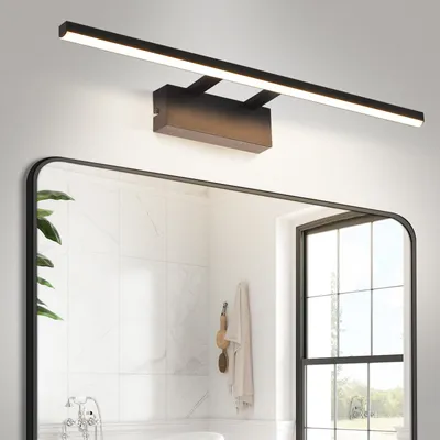 Obrázok produktu pre ZMH zrkadlová lampa LED zrkadlové svetlo kúpeľňa 60CM kúpeľňové nástenné svetlo čierne zrkadlové svetlá moderné 4000K neutrálne biele kúpeľňové svietidlo nástenné svetlo na chodbe pre kanceláriu kuchynská zrkadlová skrinka