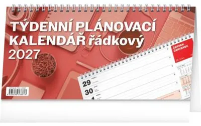 Image de NOTIQUE, calendrier de bureau, format agenda, année 2027, dimensions 25 x 12,5 cm