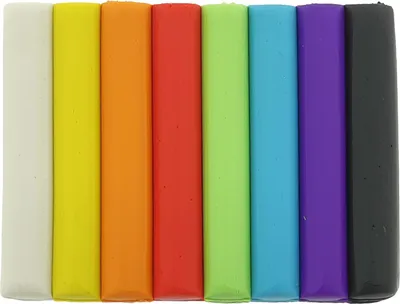 Produktbild von Bunte Knete Modelliermasse für Kinder – 8 Rollen farblich sortiert, 75mm Länge, Ø 12mm – Kreativer Modellierspaß