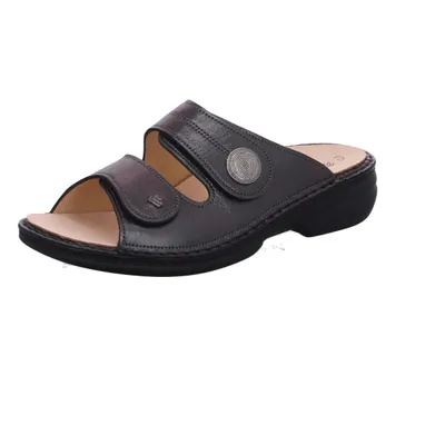 Produktbild von FINN COMFORT Sansibar Damen Pantolette grau anthrazit Glattleder - Größe: 41