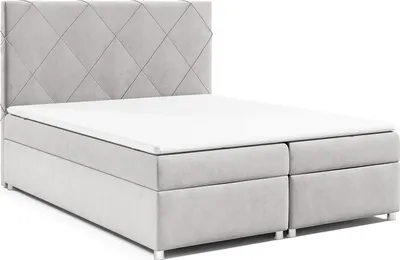 Produktbild von Best for Home Boxspringbett mit Bettkasten Trinity K-7 Bonellfederkern inkl. Topper, mit Lieferung, Aufbau & Entsorgung 160x200-Silber