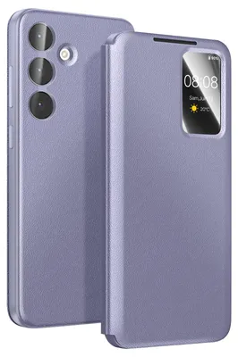 Produktbild von Avizar, Smart View Etui mit Kartenfach für Galaxy S25 FE, Grau
