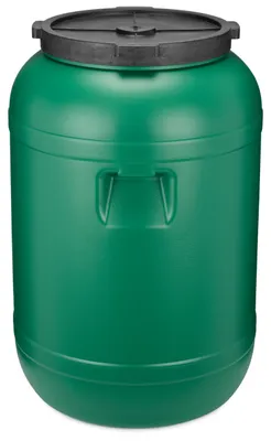 Produktbild von Garronda 120L Plastikfass Lebensmittelfass aus HDPE-Kunststoff Regentonne für Garten GD-0078, Grün