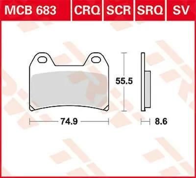 Image de Klocki hamulcowe TRW Trw Organ. Mcb 683