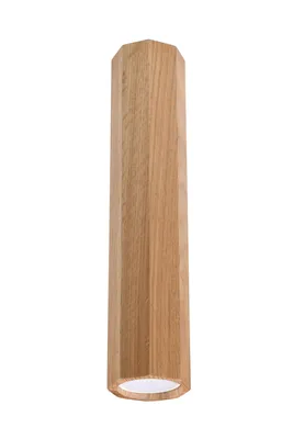 Image de Plafonnier ZEKE 30 chêne 1xGU10 10W bois 30x6x6cm Sollux Lighting