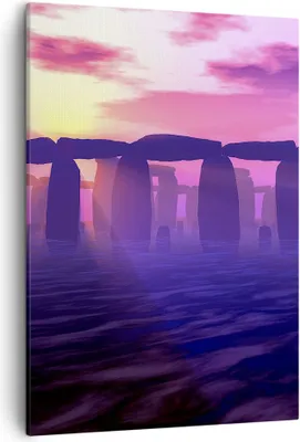 Produktbild von Bild auf Leinwand - Leinwandbild - Einteilig - Stonehenge Kreis Geheimnis Geschichte - 50x70cm - Wand Bild - Wandbilder - Leinwanddruck - Wanddekoration - Leinwand bilder - Wandbild - PA50x70-1244