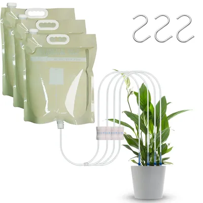 Imagen del producto de 3 bolsas de riego por goteo automáticas para plantas