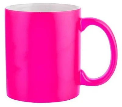 Zdjęcie produktu dla Kubek Fluo Color - różowy, matowy do termotransferu