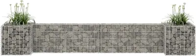 Produktbild von Maison Exclusive - H-förmiger Gabionen-Pflanzkorb Stahldraht 260x40x40 cm