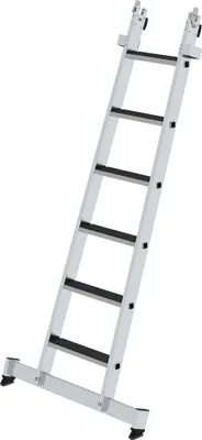 Produktbild von Günzburger Steigtechnik Stufen-Glasreinigerleiter Unterteil mit nivello-Traverse und clip-step R13 6 Stufen - 012011